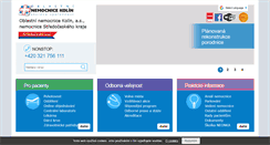 Desktop Screenshot of nemocnicekolin.cz