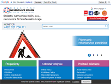 Tablet Screenshot of nemocnicekolin.cz